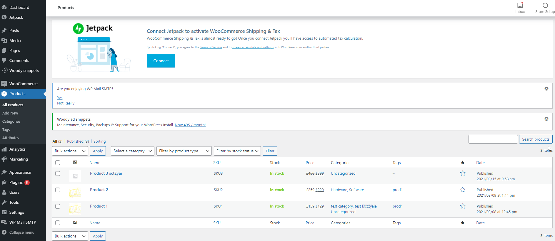 Aktualizácia Produktov z WooCommerce do CRM